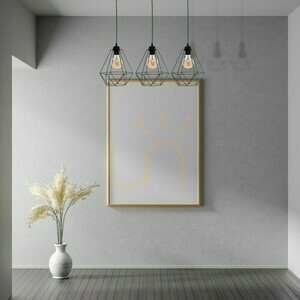 Lampa Wisząca BASKET Black Milagro 3×E27 Czarna, Druciane Klosze, Listwa 70 cm small 4