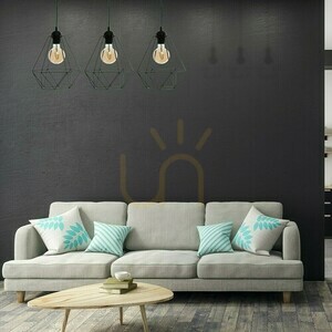 Lampa Wisząca BASKET Black Milagro 3×E27 Czarna, Druciane Klosze, Listwa 70 cm small 5