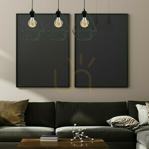 Lampa Wisząca BASKET Black Milagro 3×E27 Czarna, Druciane Klosze, Listwa 70 cm small 7