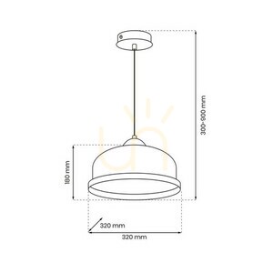 Biała Lampa Wisząca Studio Ø32 cm 1x E27 z Drewnianym Pierścieniem small 7