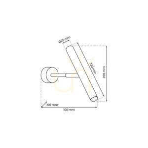 Kinkiet Milagro Monza Black MLP8837 czarny 1×G9 22 cm small 3