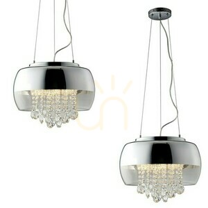 Kryształowa Lampa Wisząca Luna 3x E14 Led small 0
