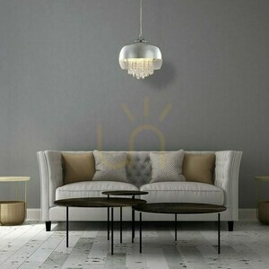 Kryształowa Lampa Wisząca Luna 1x E14 Led small 6