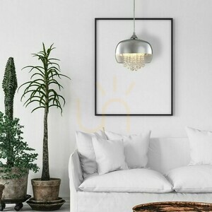 Kryształowa Lampa Wisząca Luna 1x E14 Led small 7