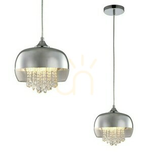 Kryształowa Lampa Wisząca Luna 1x E14 Led small 0