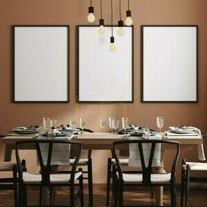 Drewno Lampa Wisząca Jack 5x E27 Orzech small 5