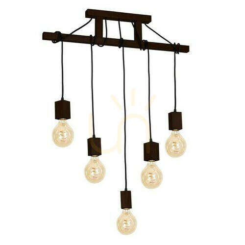 Sprawdź Drewno Lampa Wisząca Jack 5x E27 Orzech
