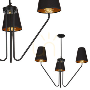Czarny Żyrandol Victoria Black 3x E27 small 0