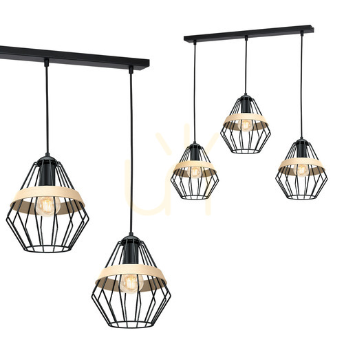Sprawdź Lampa wisząca Milagro Cliff MLP5525 czarna 3×E27 90 cm