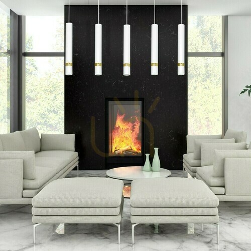 Sprawdź Lampa wisząca Joker 5xGU10 biało-złota, listwa 90 cm