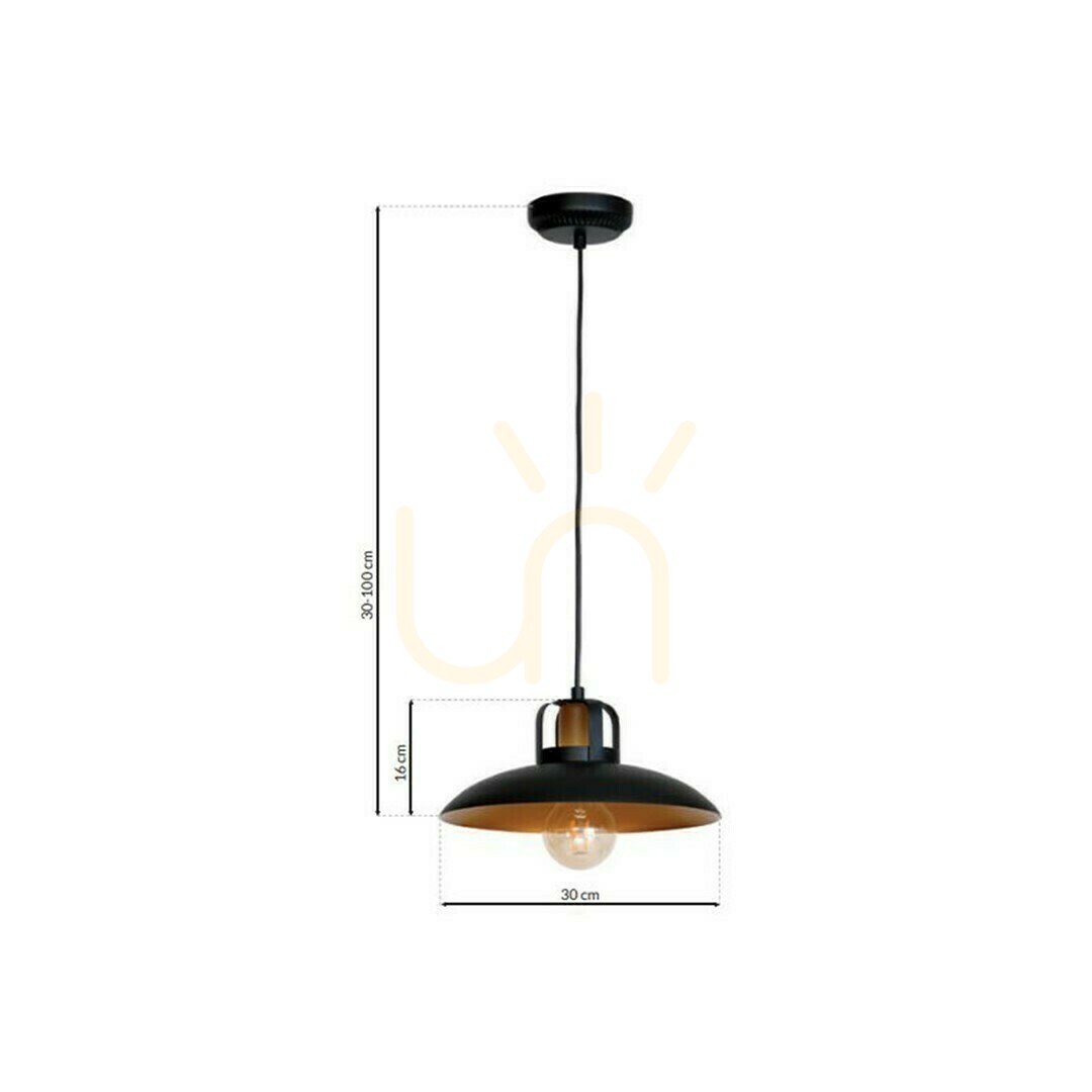 Wyświetl Czarna Lampa Wisząca Felix 1x E27 Czarna Lampa Wisząca Felix 1x E27