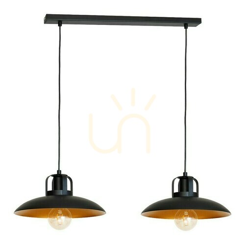 Sprawdź Czarno-złota lampa wisząca Milagro FELIX MLP3683 2×E27 maks. 60 W