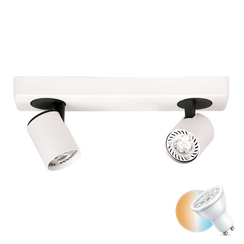 Sprawdź Reflektorek Italux Elvira 2xGU10 biały aluminiowy SPL-3142A-2-WH