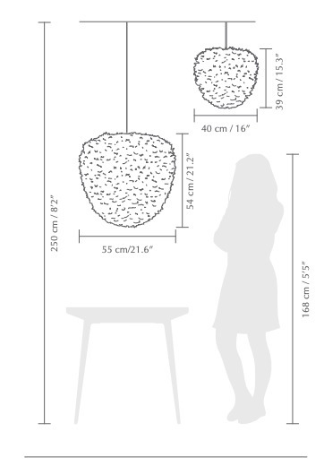 Wyświetl Lampa wisząca z piór UMAGE Aluvia Eos Evia Duża Ø 55 Lampa wisząca z piór UMAGE Aluvia Eos Evia Duża Ø 55