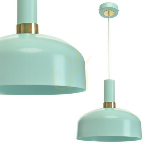 Sprawdź Lampa wisząca Milagro MALMO MLP6200, miętowa, 1 × E27, klosz 30 cm, regulacja 40–90 cm