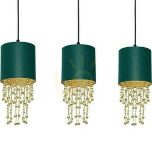 Lampa Wisząca Almeria Green/Gold 3x E27 small 3
