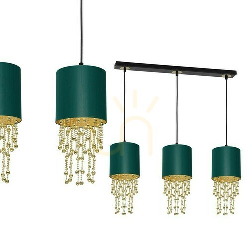 Sprawdź Lampa Wisząca Almeria Green/Gold 3x E27