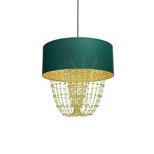 Lampa Wisząca Almeria Green/Gold 1x E27 small 2