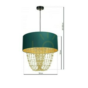 Lampa Wisząca Almeria Green/Gold 1x E27 small 6