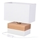 Lampka stołowa Hellux Colorato 411.35.09 naturalne drewno/biała E27 27 cm small 2