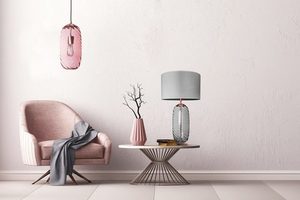 Piękna lampa stołowa Chloe Lister Brown Famlight E27 60W miedź small 5