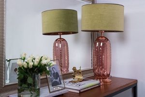 Elegancka lampa stołowa Chloe Lister Brown MALEDIVES E27 60W produkcja ręczna small 2