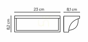 Kinkiet zewnętrzny SU-MA Mona LED 13W IP65 ciemny popiel MN19301 small 4