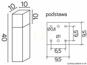 Lampa ogrodowa stojąca SU-MA Cube Max srebrna 40 cm CB-MAX 400 AL small 3