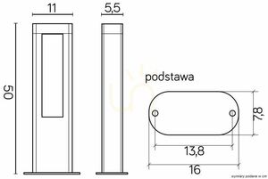 Lampa ogrodowa stojąca SU-MA EVO GL15402 LED 12W 50 cm ciemny popiel small 4