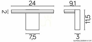 Kinkiet zewnętrzny SU-MA Fler LED ciemny popiel 10W 4000K 17601 DG small 3
