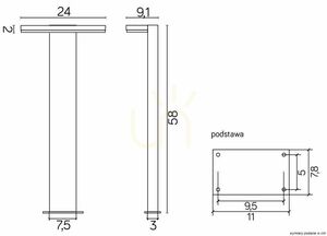 Lampa ogrodowa stojąca SU-MA Fler LED 10W 58 cm ciemny popiel 17602-580 DG small 3