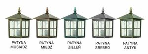 Lampa ogrodowa ścienna SU-MA Wenecja K 1018 KW czarna patynowana 29 cm small 6