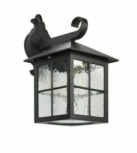Kinkiet zewnętrzny SU-MA Wenecja czarny aluminium szkło lodowe K 3012/1/KW small 1