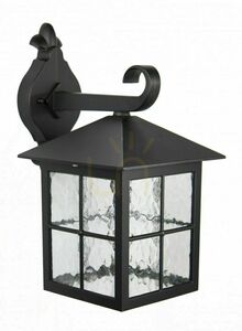 Kinkiet zewnętrzny SU-MA Wenecja czarny aluminium szkło lodowe K 3012/1/KW small 0