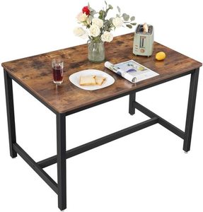 Stół do jadalni ALINRU 120 × 75 cm industrialny, brąz vintage i czerń VASAGLE KDT75X small 3