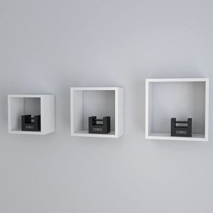 Zestaw 3 półek ściennych SONGMICS LWS30WT białe 30/26/22 cm small 4