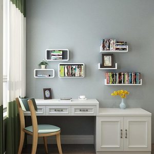 Zestaw 3 białych półek ściennych SONGMICS LWS97W MDF small 2