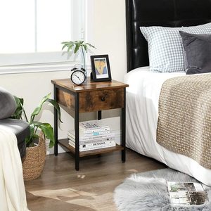 Stolik nocny retro loft LET55BX VASAGLE small 1