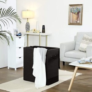 Kosz na pranie SONGMICS LCB02BK czarny 142 l, 2 komory small 4