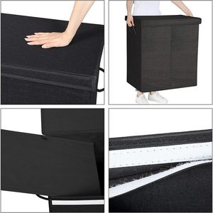 Kosz na pranie SONGMICS LCB02BK czarny 142 l, 2 komory small 6