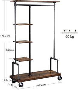 Wieszak na Ubrania z Półkami HSR66BX small 2