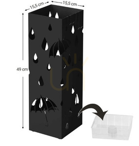Stojak na parasole SONGMICS LUC49B czarny 15,5 × 15,5 × 49 cm small 5