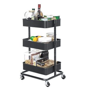 Mobilny wózek z półkami do przechowywania szary BSC60GS Songmics small 5