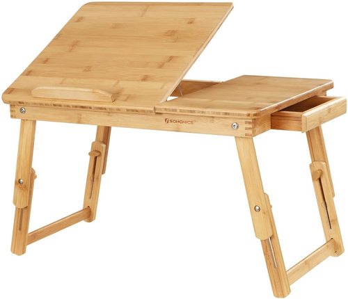 Sprawdź Wielofunkcyjny rozkładany stolik pod laptopa LLD01N Songmics