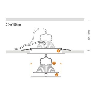 Srebrny Downlight Alcazar z Chromem 140.SC small 4