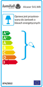 Biały Kwadratowy Alcazar z Czanrym Pierścieniem 541.WB small 5