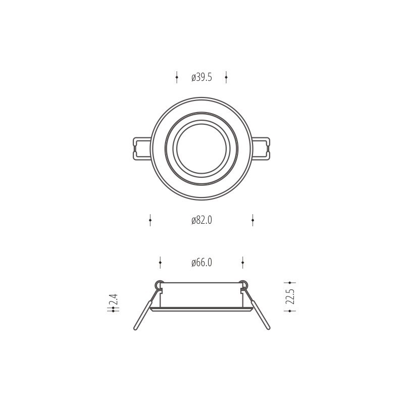 Wyświetl Biały Odchylany Downlight z Chromem Alcoy 540.WC Biały Odchylany Downlight z Chromem Alcoy 540.WC