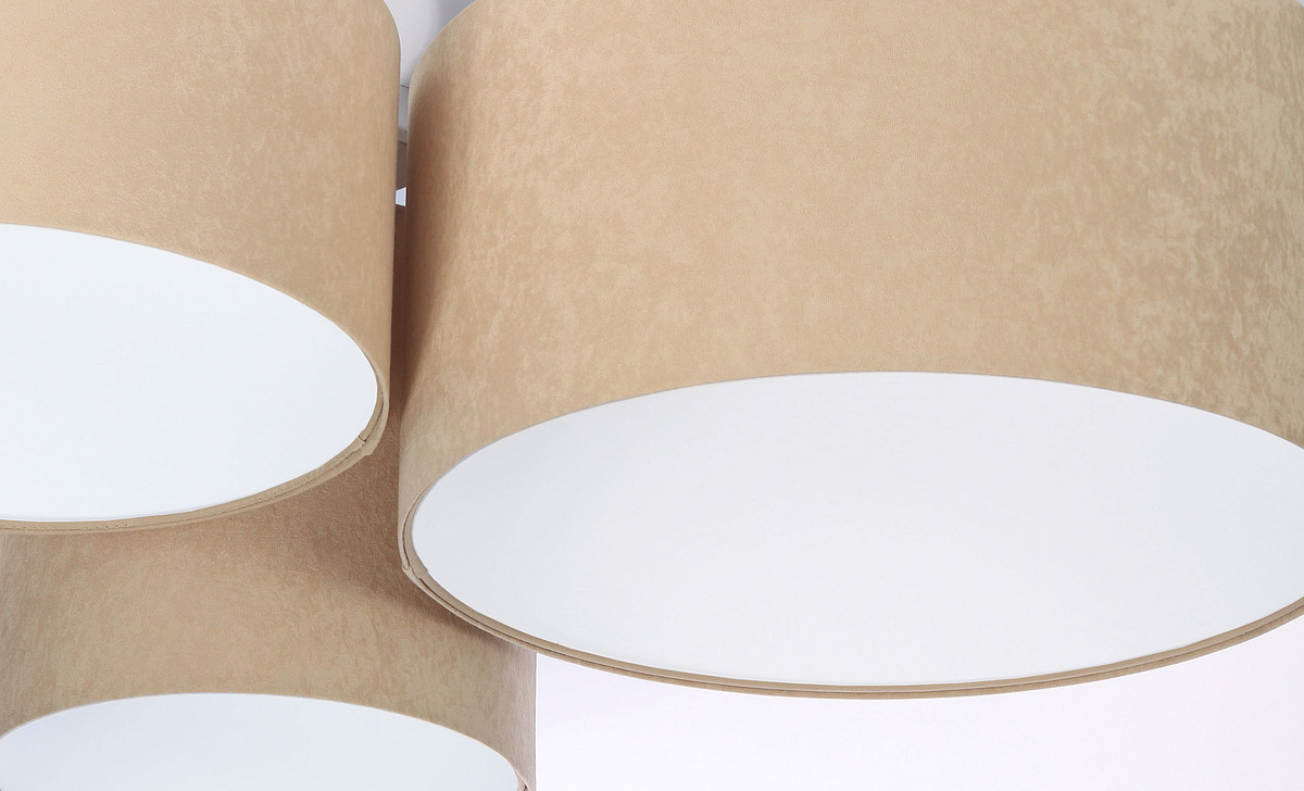 Obejrzyj Lampa ledowa sufitowa - plafon Elements 60W E27 beż / bialy Lampa ledowa sufitowa - plafon Elements 60W E27 beż / bialy