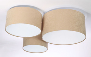 Lampa ledowa sufitowa - plafon Elements 60W E27 beż / bialy 1 Lampa ledowa sufitowa - plafon Elements 60W E27 beż / bialy small 1