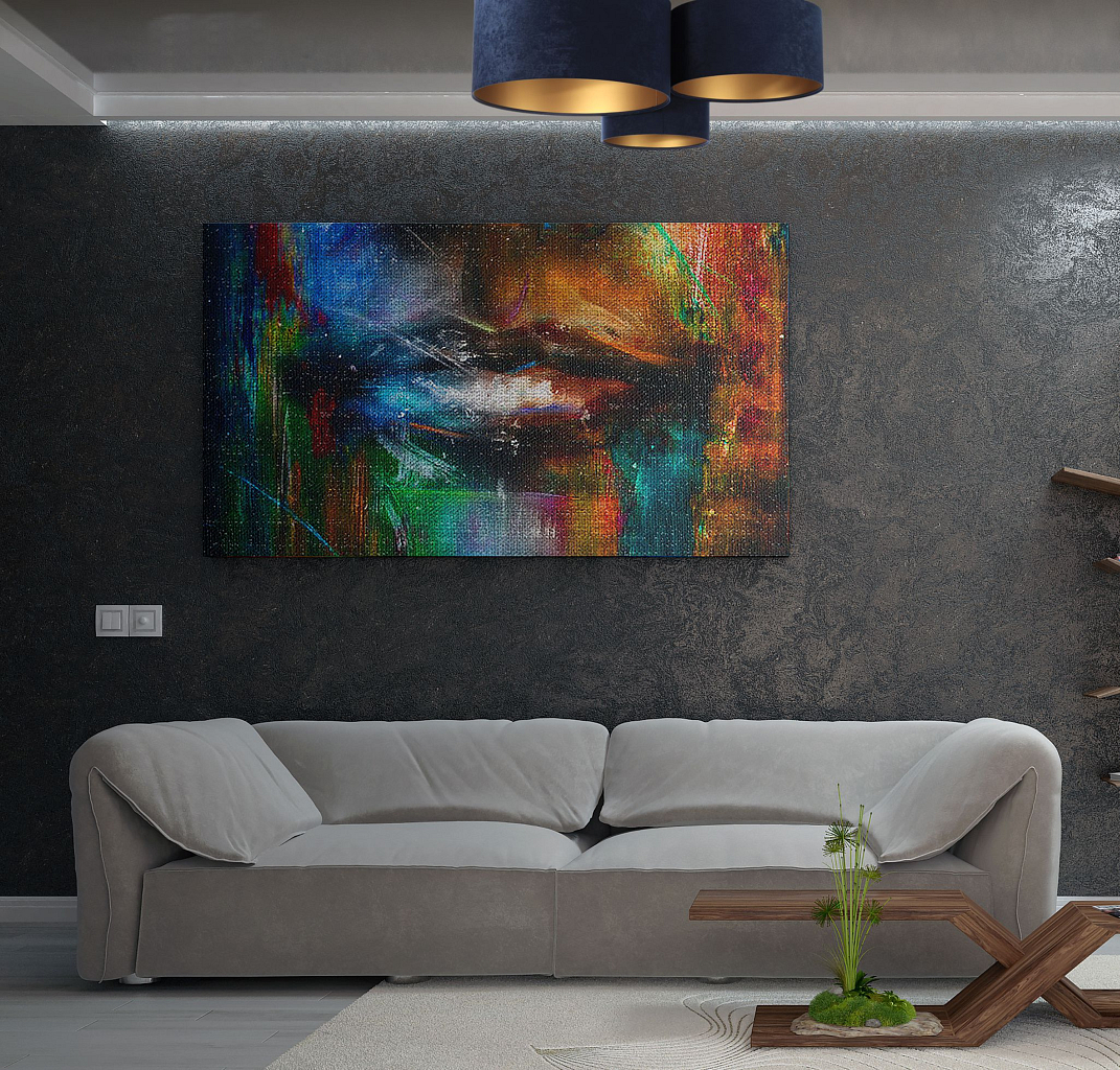 Wyświetl Nowoczesny plafon Elements 60W E27 tkanina welurowa granatowy / złoty Nowoczesny plafon Elements 60W E27 tkanina welurowa granatowy / złoty